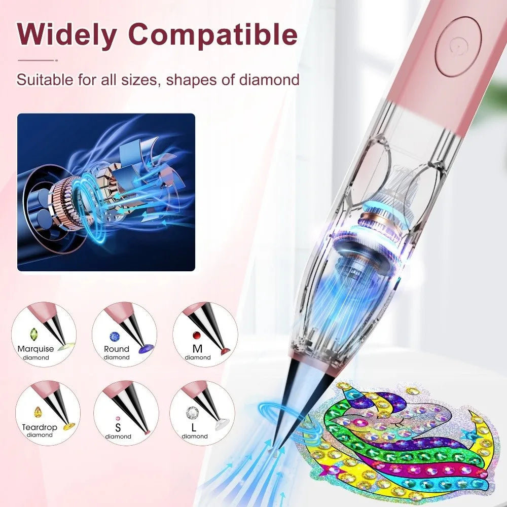 CrystalCraft™ Electric Pen 💖💎 — Create Stunning Art with Ease